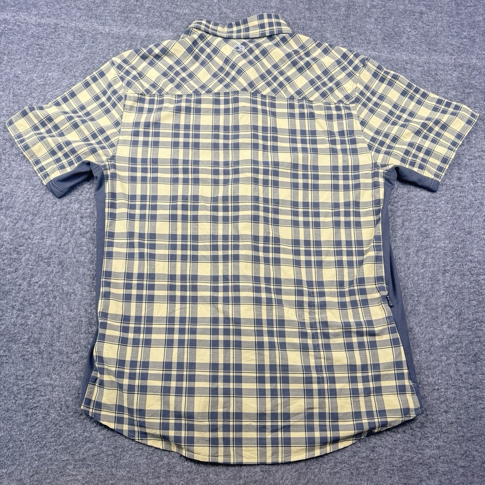 Club Ride Cycling Shirt Mens Medium Plaid Snap Button Bike Cycle Stretch Vented - Picture 11 of 14